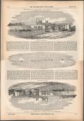 1850 Antique Newspaper Opening of the Great Northern Railway
