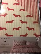 Emily Bond Pink Dachshund Double Duvet Set RRP £75