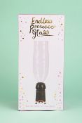 10 x Novelty Endless Prosecco Glass RRP 9.99 ea.