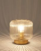 Title: (2/11G) Lot RRP £120. 8x Ribbed Glass Lamp RRP £15 Each. (All Units Appear As New).