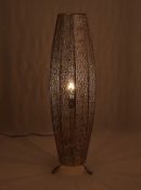 Title: (8/10B) Lot RRP £124. 2x Items. 1x Silver Moroccan Floor Lamp RRP £62. 1x Gold & White Orb