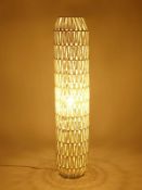 Title: (9/10D) Lot RRP £ 115 Ð 2x Items. 1x White Rattan Floor Lamp RRP £55. 1x Wicker Floor Lamp