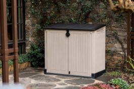 (20/Mez) RRP £125. Keter Store It Out Midi 880L Garden Storage Box (Dimensions H113.5x W132x D71....
