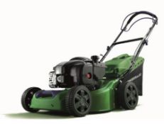 (53/Mez) RRP £249. Powerbase 41cm 125cc Self Propelled Petrol Lawn Mower. (Contents Appear Unused...