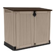 (10/Mez) RRP £125. Keter Store It Out Midi 880L Garden Storage Box (Dimensions H113.5x W132x D71....