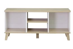 (69/Mez) RRP £60. Living Elements Clever Cube 3x1 Cube Storage Unit With Divider Shelf & Wooden L...