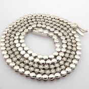 Certificated 14K White Gold Diamond Necklace / Total 1.2 ct