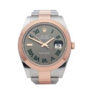 Rolex Datejust 41 Wimbledon Dial 18K Rose Gold & Stainless Steel Watch 126301