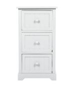 (191/MR1B). Loyt RRP £90. 2x White Classic 3 Drawer Storage Unit White RRP £45 Each. Paulowina Wo...