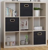 (27/Mez) 3x3 Cube Storage Unit Sanoma Oak Finish. 9 Separate Compartments. 15Kg Per Shelf Holding...