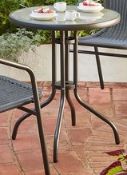 (59/Mez) RRP £80 When Complete. Eloise Bistro Table Black (Table Only) (H72xD60cm)