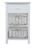 (200/MR1E). Lot RRP £90. 2x White Classic Willow Drawer Unit RRP £45 Each. Paulownia Wood, White...