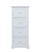 (196/MR1D). Lot RRP £90. 2x White Classic 4 Drawer Storage Unit RRP £45 Each. Paulownia Wood, Whi...