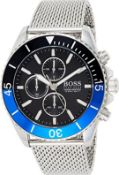 Hugo Boss 1513742 Men's Ocean Edition Silver Mesh Band Chronograph Watch
