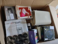 Assorted Electrical and Household Box to Include Brabantia. Approx. RRP £250 - GRADE U