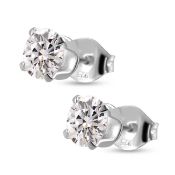 NEW!! White Topaz Stud Earrings