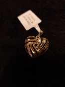 NEW!! 9K Italian Made Yellow Gold Heart Pendant