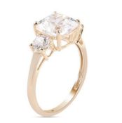 NEW!! J Francis 9K Yellow Gold Swarovski Zirconia Ring
