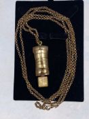 Miguel Ortiz Berrocal micro David pendant on an antique Guard chain