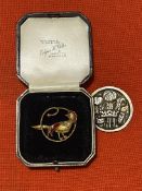 Antique Edwardian 18ct Gold Phoenix Brooch