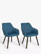 Grade B+ John Lewis & Partners Set of 2 Navy Toronto Dining Armchairs - RRP: £299