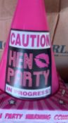 12 brand new blue and pink party cones