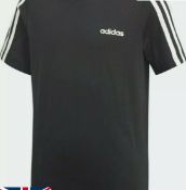 4 X BRAND NEW BLACK ADIDAS T SHIRTS AGE 5-6 YEARS