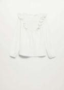 3 x Mango Long sleeved t-shirt with ruffles (SIZE 9 -10 YEARS)