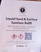 1 box liquid hand & surface sanitiser 3ltr
