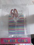 8 x Martini Glasses Birthday engraved