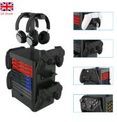 10 x Games Controller Headset Discs Rack Storage Tower Black Stand for PS5/PS4 ,X BOX etc