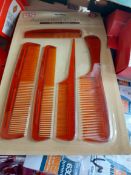 Box of assorted goods, combs, light bulbs office supplies