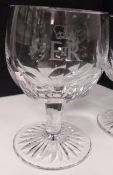 Royalty Pair Of Wine / Cocktail Goblets E2R Superb Pair Of Goblets With Crown And Eiir Etchings....
