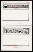 South Australia 1891-96 Competition Essays - Two well drawn pen and ink designs for Post Cards, e...