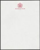 Buckingham Palace Letterhead c.1980