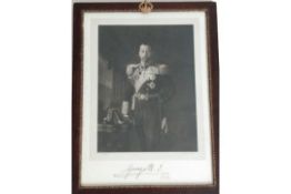 Royalty King George V Signed 'George R.I 1914' presentation photograph by W & D Downey of London....