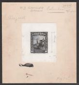 Colombia 1941 60c Air Mail stamp composite essay with photographic vignette applied to a photograph.
