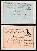 South Australia 1891-96 Competition Essays - Two beautifully executed hand-drawn designs for Post...