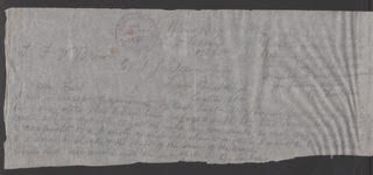 New Zealand c.1899 Great Barrier Island Pigeongram staples flimsy message form from Blind Bay to A..