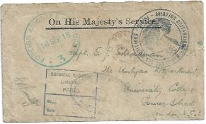 G.B. - Air Mails / World War One / France 1918 (Sep 16)
