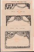 South Australia 1891-96. Competition Essays - Three pen and ink designs for Post Cards, without s...