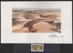 SOUTH WEST AFRICA / NAMIBIA 1989. Namib sand dunes set: final full colour artwork for the 50c Cre...