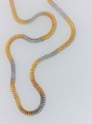 18ct White/Yellow/Red (750) Gold Chain Necklace