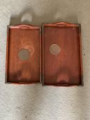 Pair of Antique Teak Trays, Shanghai 1930’s