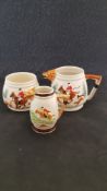 Hunting Scene Jugs and Bowl