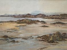 Leslie P Stuart Scottish artist bn 1917 signed watercolour 