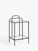 Grade A John Lewis & Partners Swirl Metal Side Table in Black
