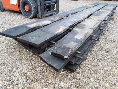 12 x Hardwood Air Dried Sawn Waney Edge / Live Edge English Oak Boards / Planks