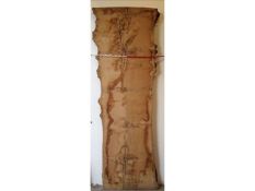 1 x Hardwood Timber Waney Edge / Live Edge Air Dried Sawn English Oak Slab / Table Top