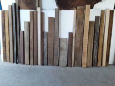 50 x Hardwood Selection Waney Edge / Live Edge, Square Edge Dry Oak, Iroko, Opepe, Ekki, Ash, Redw.